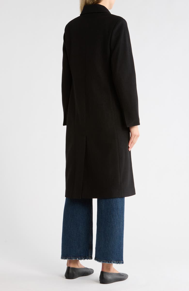 Sam Edelman Plaid Double Breasted Coat, Alternate, color, Black