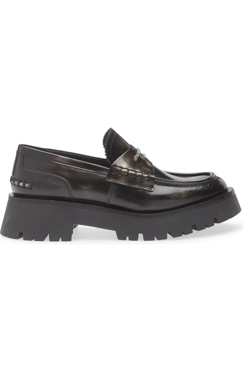 Alexander Wang Carter Lug Sole Loafer, Alternate, color, Black/ Grey