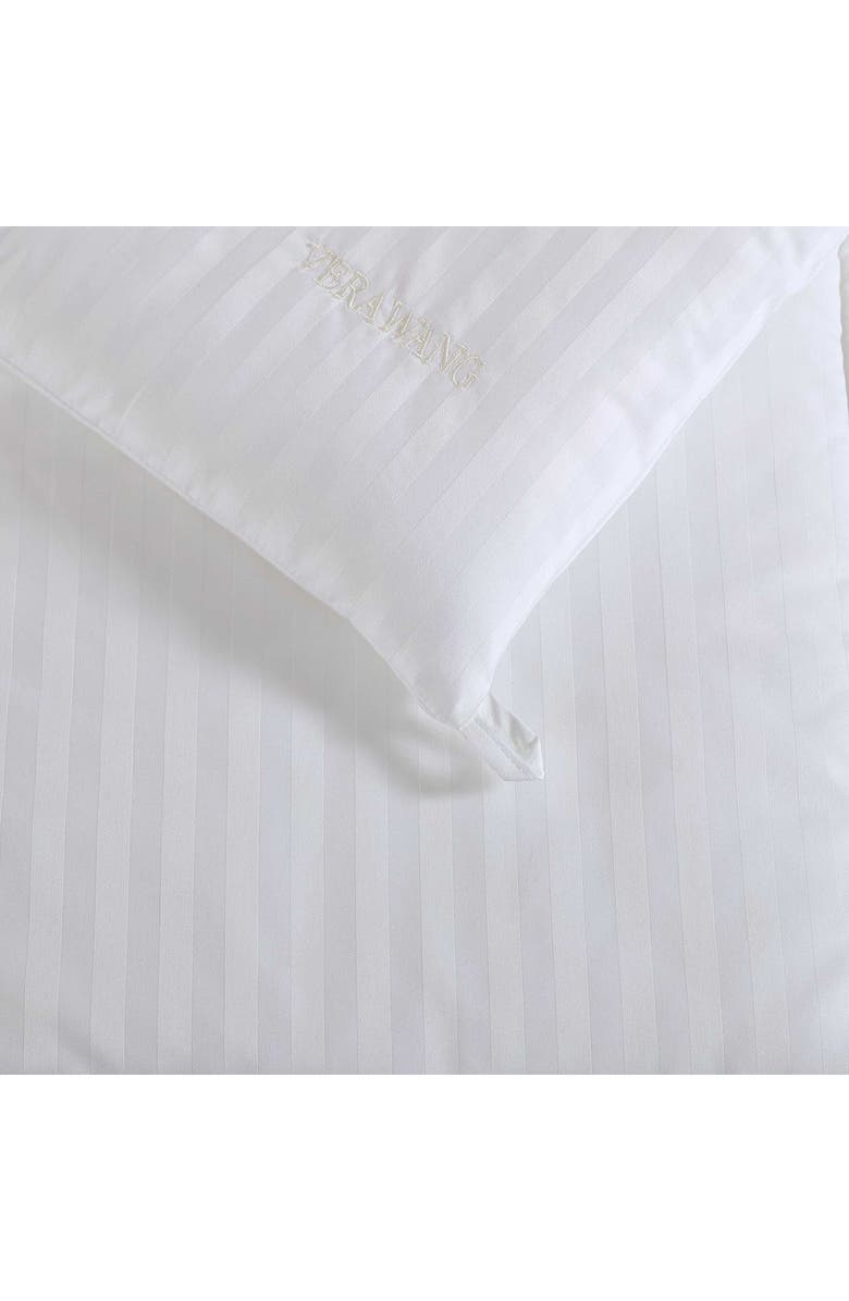 Vera Wang Set of 2 Signature Solid Cotton Stripe Utility Pillows, Alternate, color, White