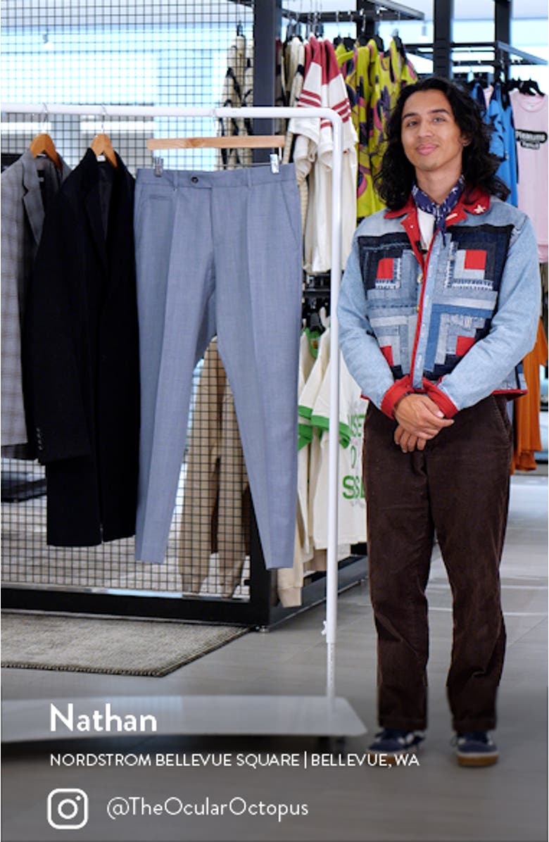 Genius Slim Fit Virgin Wool Dress Pants, sales video thumbnail