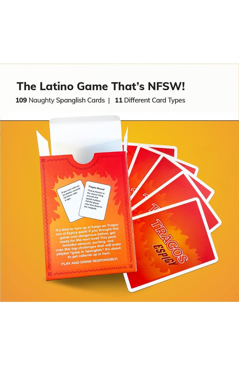 Tragos Espicy Expansion Pack The Adult Party Game For Latinos, Spicy Ages 18+, Alternate, color, Multicolored