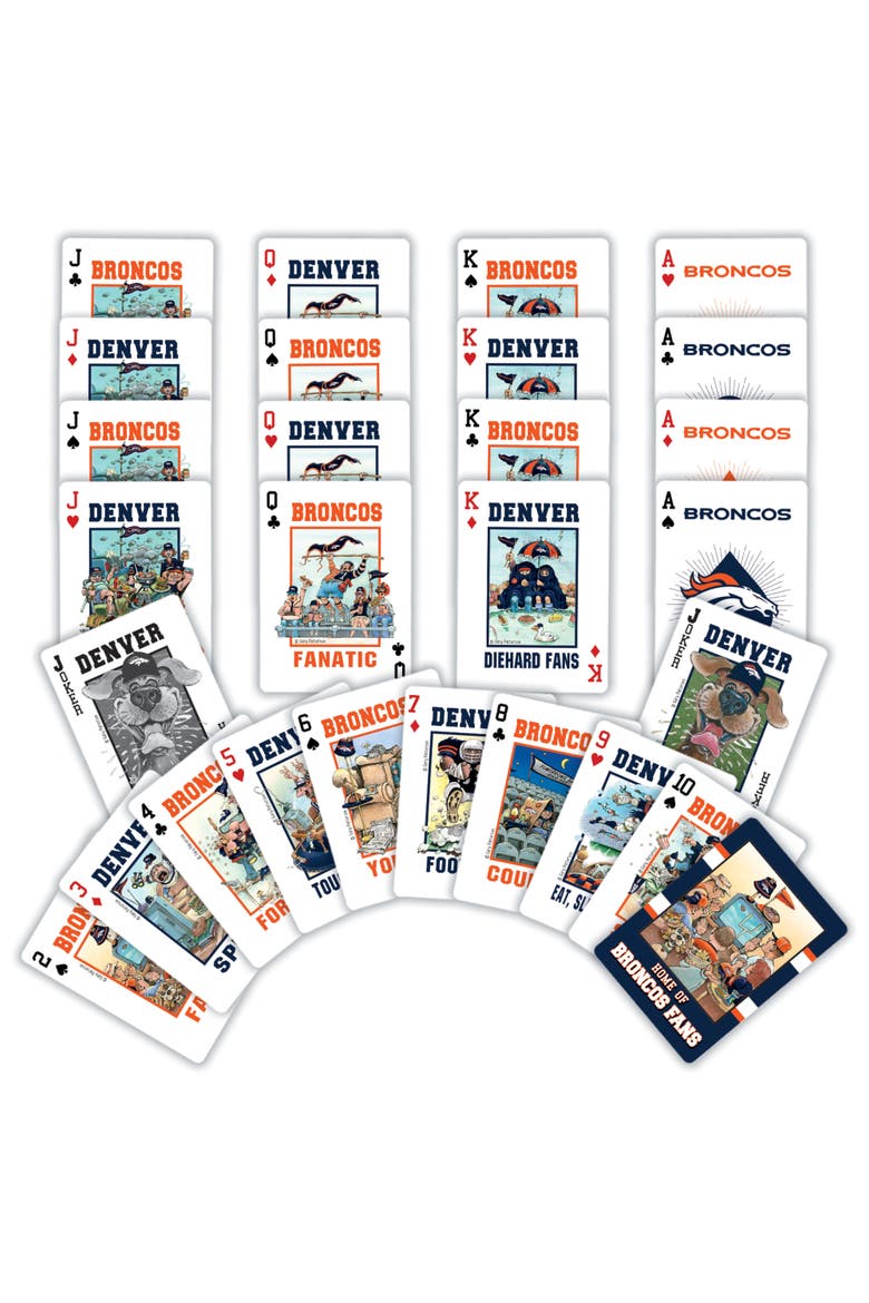 Denver Broncos Fan Deck Playing Cards, Alternate, color, Multicolor