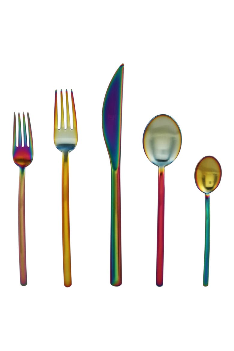 Due Ice 5-Piece Place Setting, Main, color, IRIDESCENT