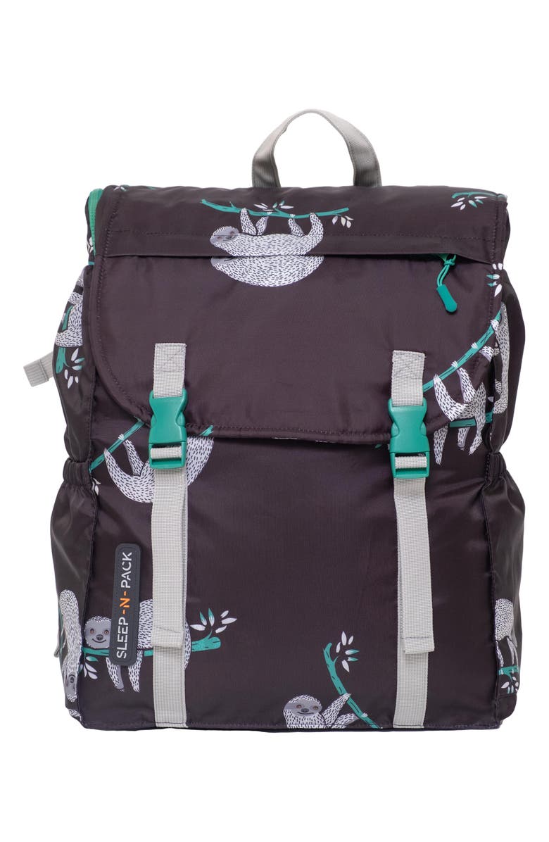 mimish Kids' Sleep-N-Pack Sleeping Bag Backpack, Main, color, Black Multi