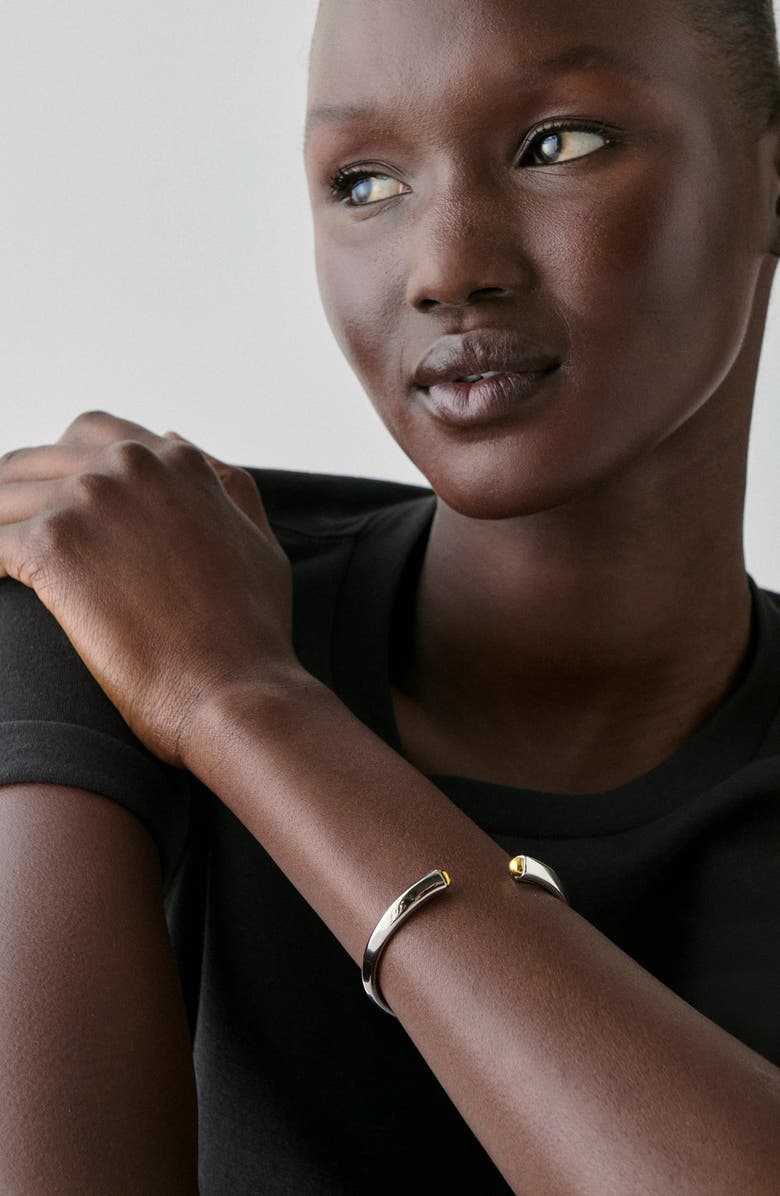 Kate Spade New York two tone cuff bracelet, Alternate, color, Gold/ Silver