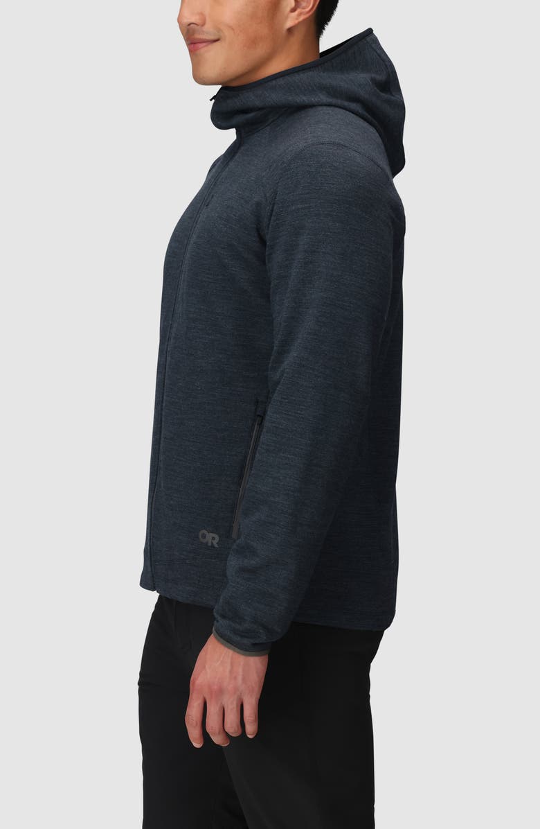 Outdoor Research Crescent Fleece Hooded Jacket, Alternate, color, Storm Heather