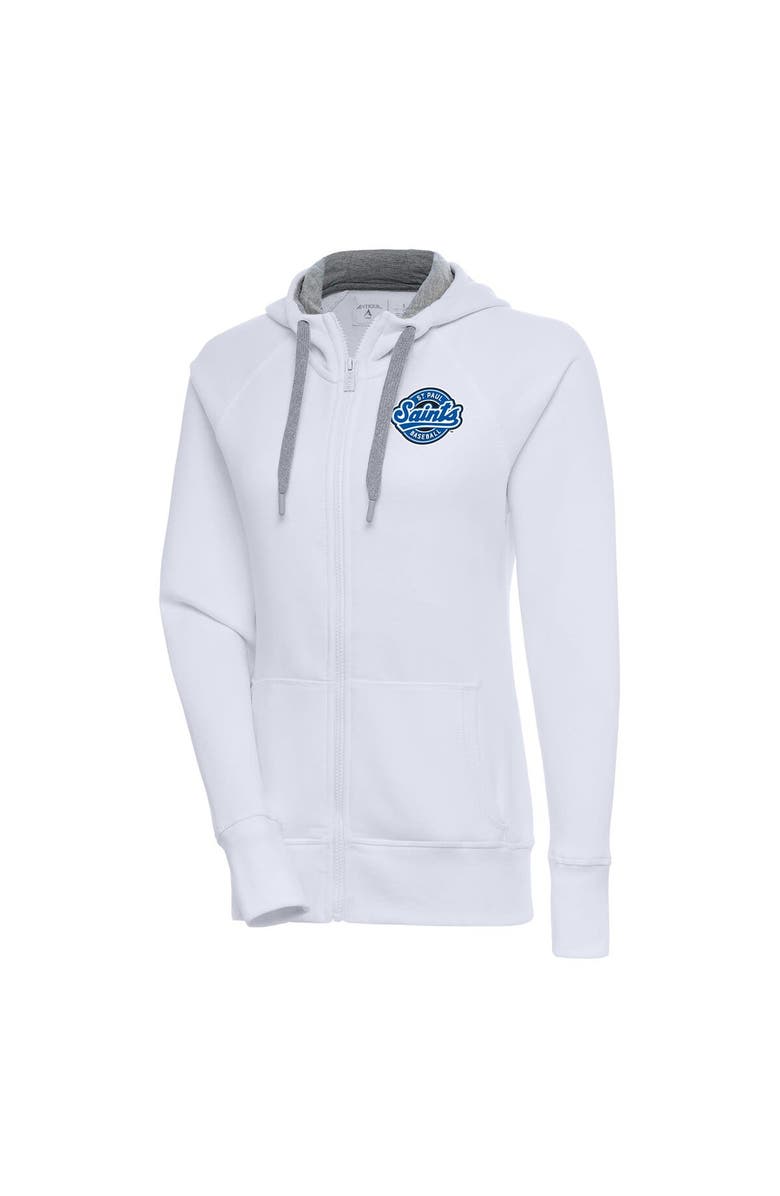 ANTIGUA Women's Antigua  White St. Paul Saints Victory Full-Zip Hoodie, Main, color, 