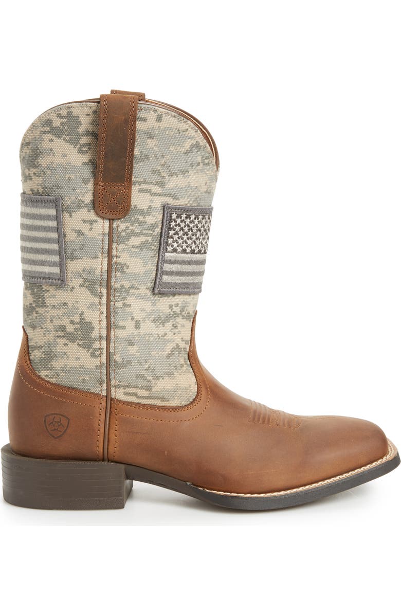 Ariat Sport Patriot Cowboy Boot, Alternate, color, Brown