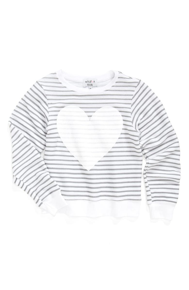 Wildfox Heart Sweatshirt, Main, color, 