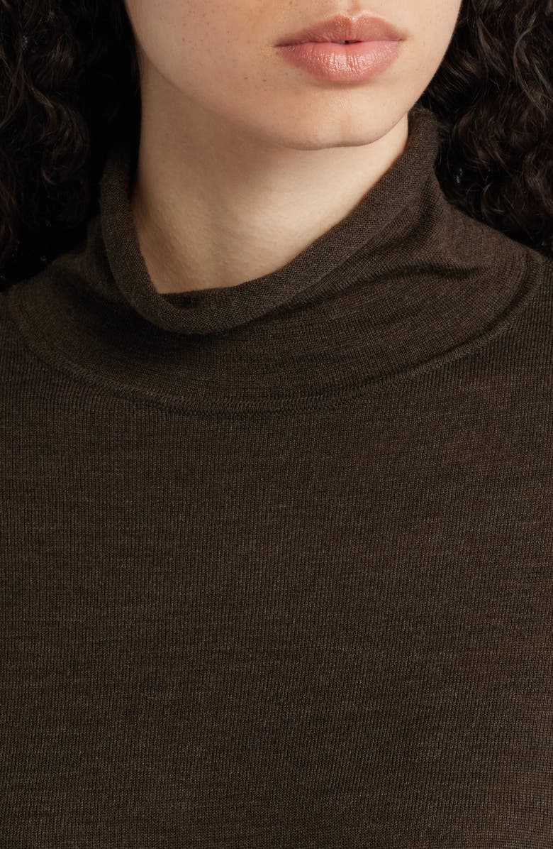 Eileen Fisher Fine Gauge Wool Turtleneck Sweater, Alternate, color, Wren