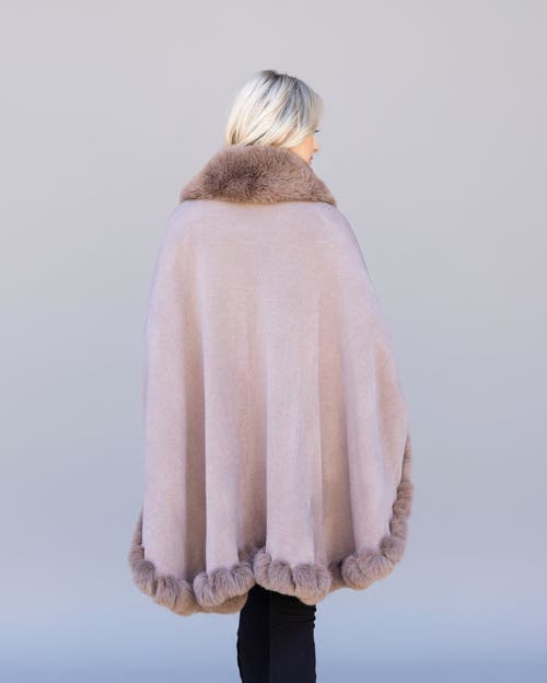 Le Fafo Julia Poncho Cape In Brown