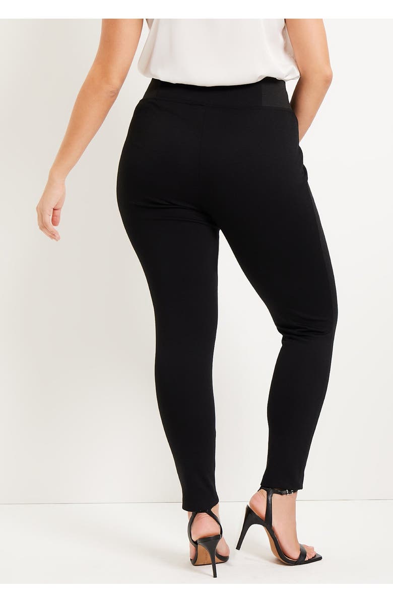 June + Vie Formfit Classic Ponte Pant, Alternate, color, Black