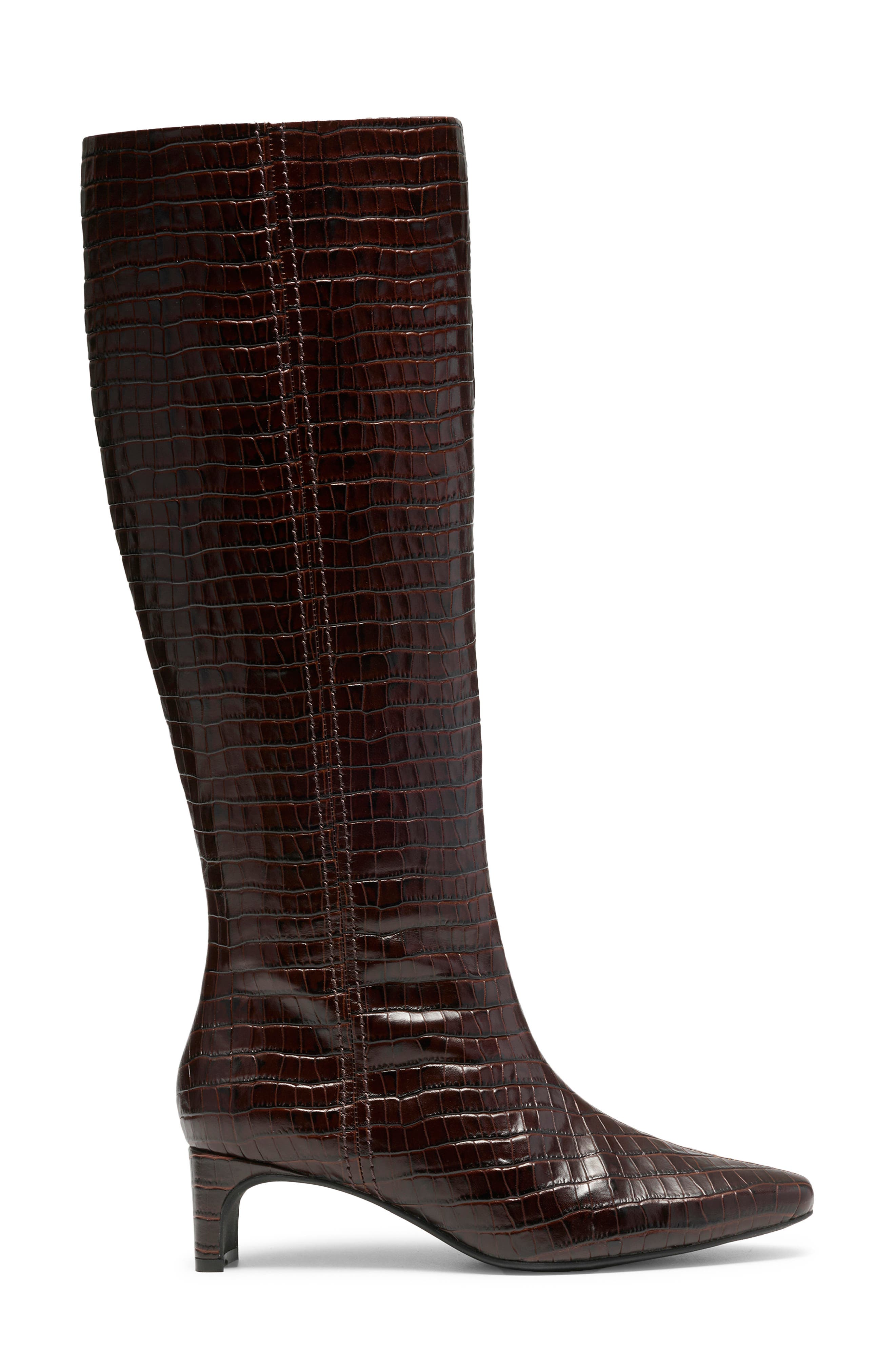 Edina Tall Leather Boot, Alternate, color, BROWN LEATHER