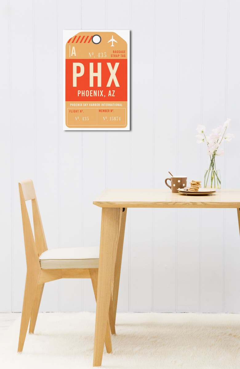 Oliver Gal Phoenix Luggage Tag Wall Art, Alternate, color, 