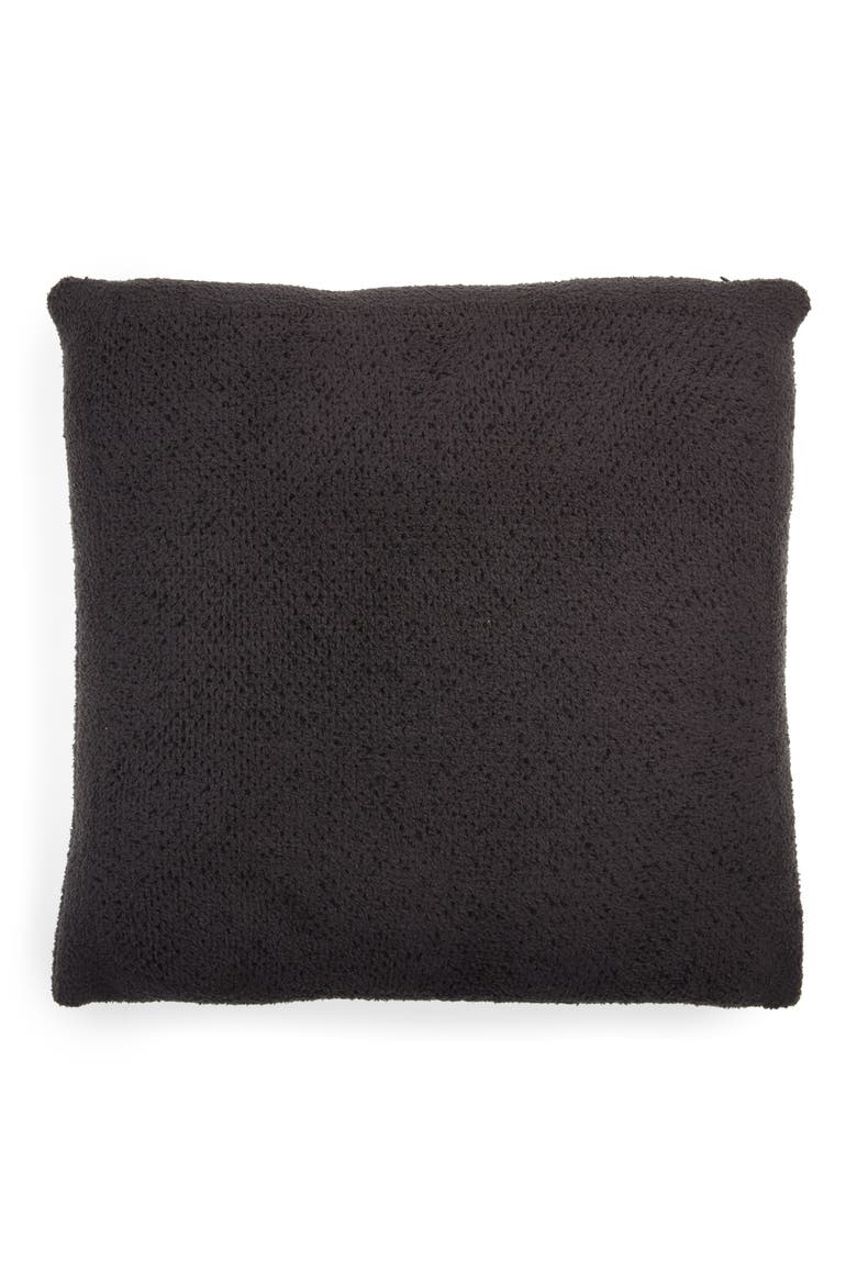 Basket Stitch Square Pillow, Alternate, color, CARBON/ BLACK