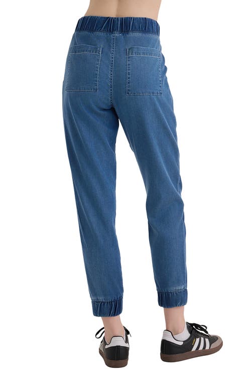 Bella Dahl Denim Pocket Joggers In Blue
