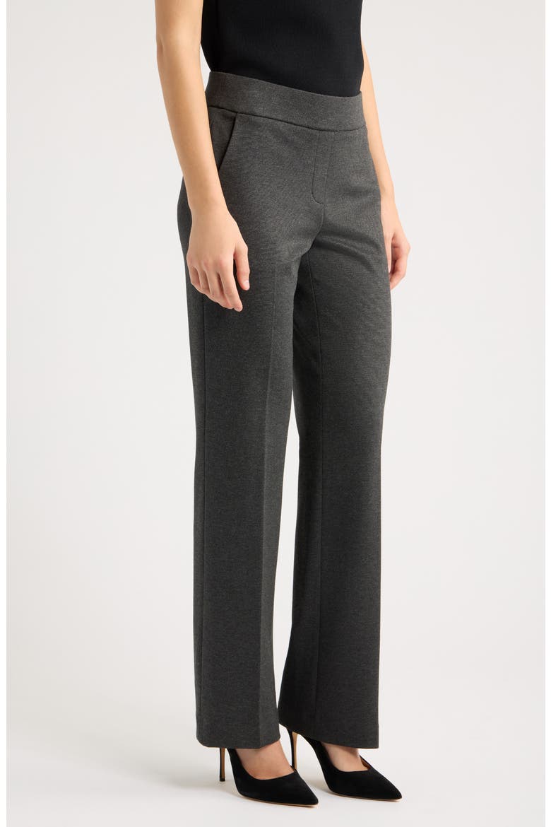 Grace Straight Leg Trousers, Alternate, color, DK HEATHER GREY