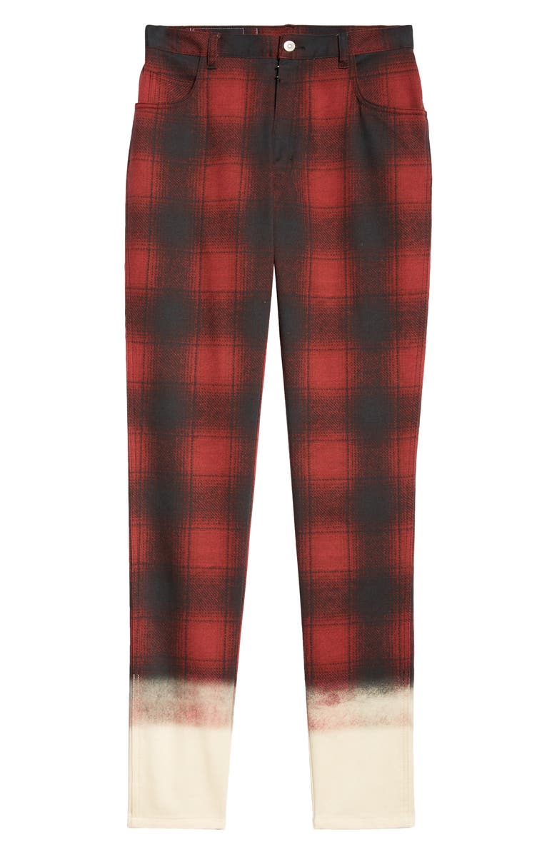 Maison Margiela x Pendleton Plaid Ombré Stretch Cotton Trousers, Alternate, color, 