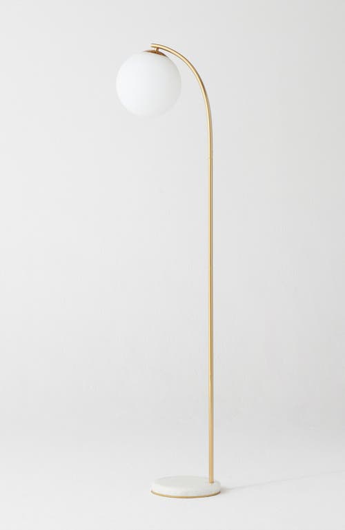Brightech Luna Drop 75" Modern Led Floor Lamp With Frosted Glass Globe Shade