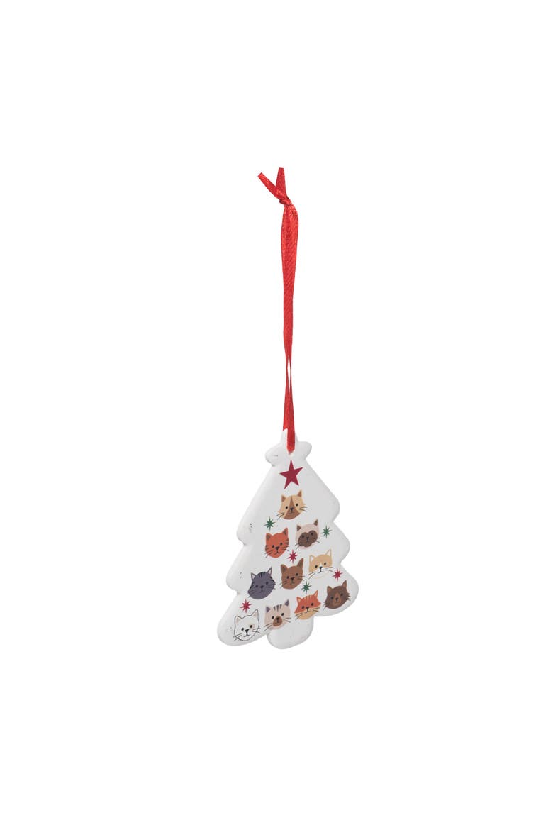 Cat Tree Christmas Tree Ornament, Alternate, color, Orange