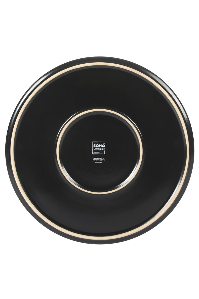 Soho Lounge Bowery Matte Stoneware Dinnerware Set, Alternate, color, Black