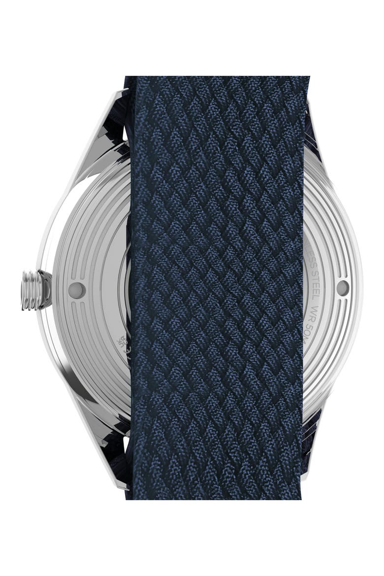 Peanuts Marlin Jet Easy Rider Fabric Strap Watch, Alternate, color, BLUE