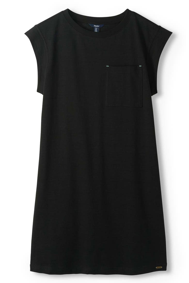 Pocket T-Shirt Dress, Alternate, color, CAVIAR