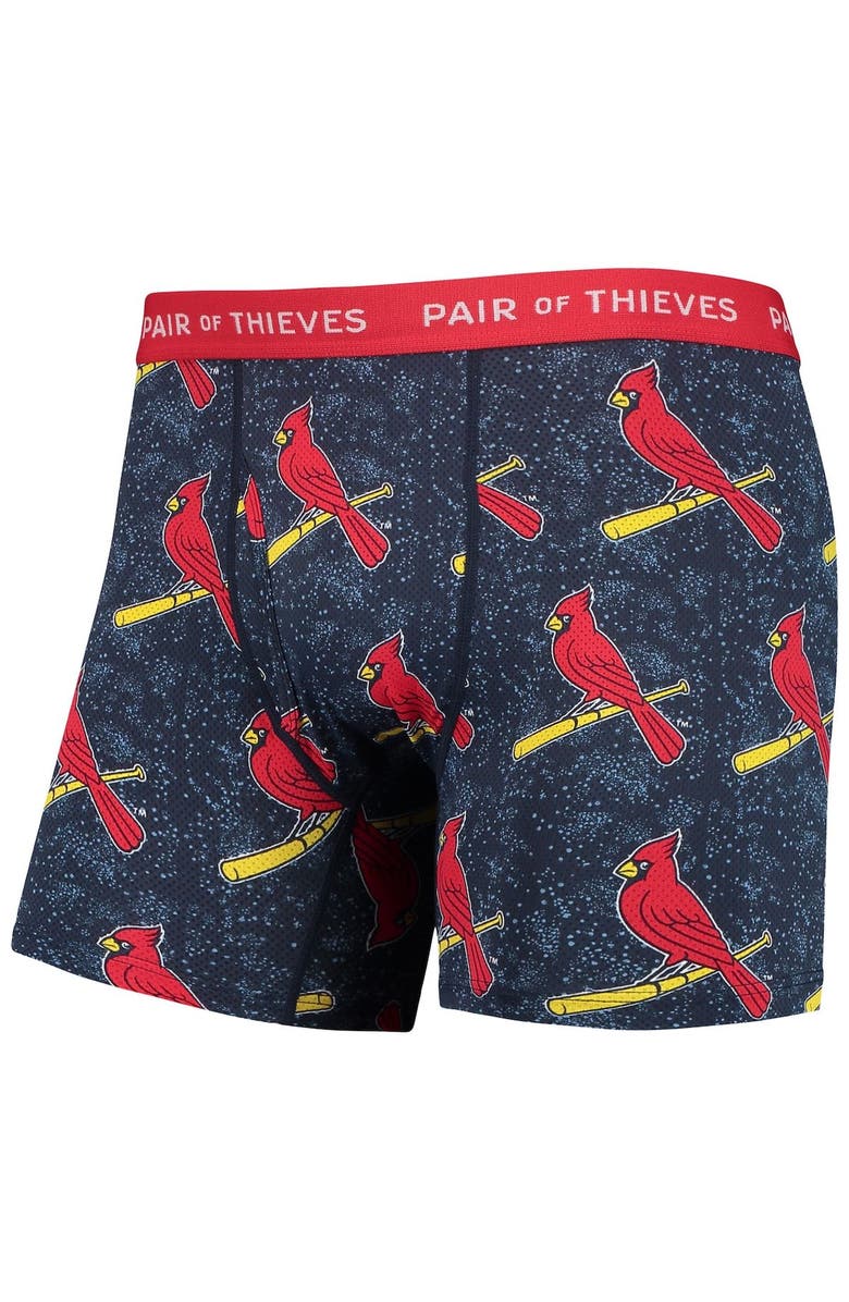 Pair of Thieves Men's Pair of Thieves Gray/Navy St. Louis Cardinals Super Fit 2-Pack Boxer Briefs Set, Alternate, color, Gray