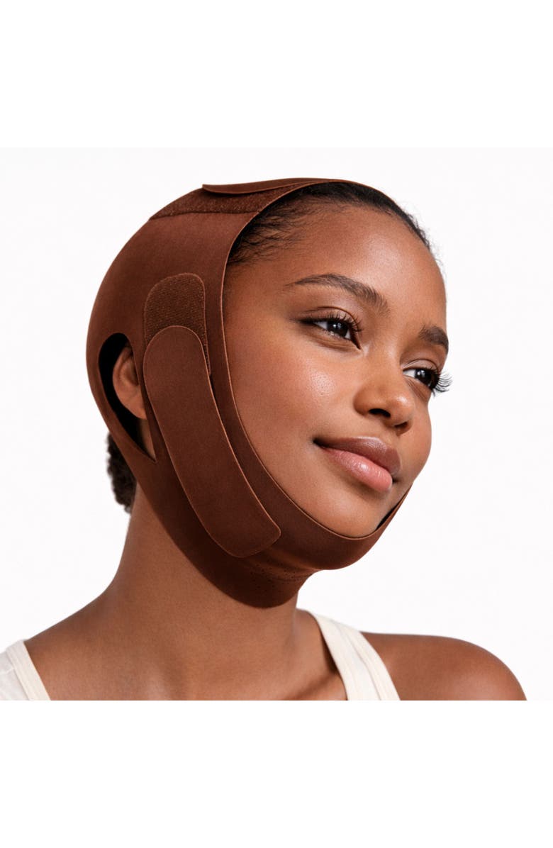 Love and pebble Snatched Jaw Strap, Alternate, color, Brown