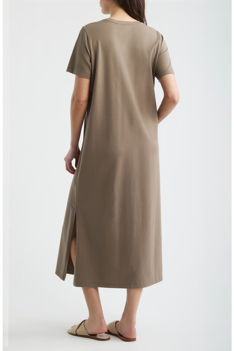 Maxi T-Shirt Dress, Alternate, color, WALNUT