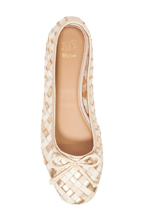 Dune London Heat Leather Ballet Flat In Neutral