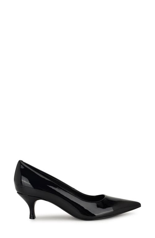 Nine West Sisko Pointed Toe Kitten Heel Pump In Black