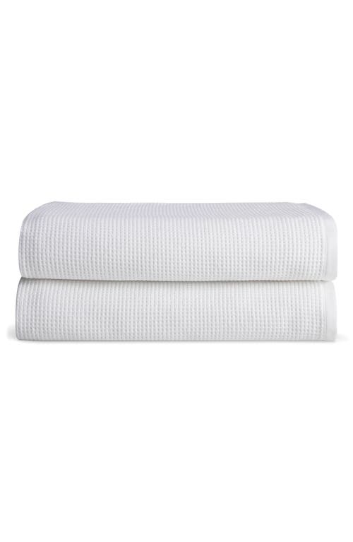 Cozy Earth Waffle Bath Sheet In White