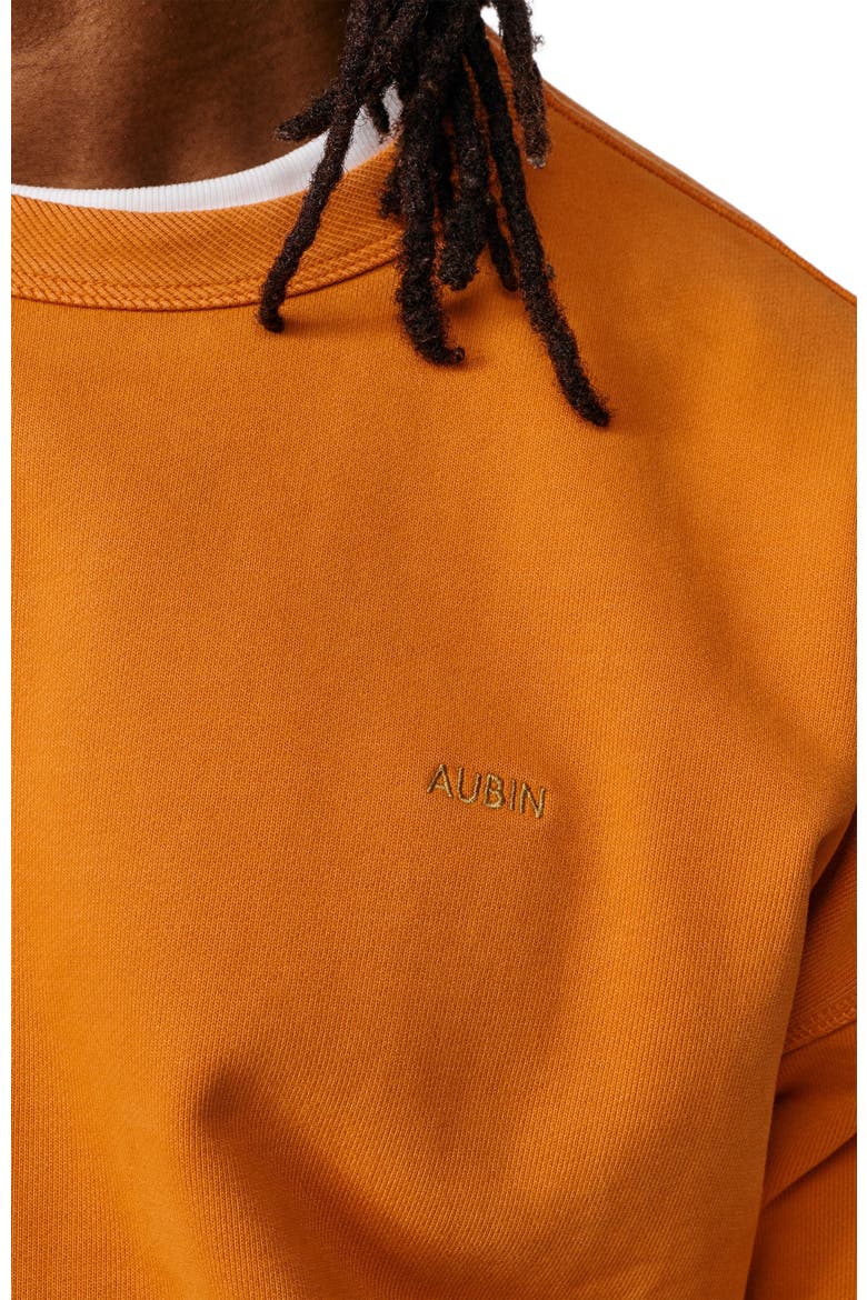 Brandon Crew Neck Relaxed Sweatshirt, Alternate, color, Washed Orange