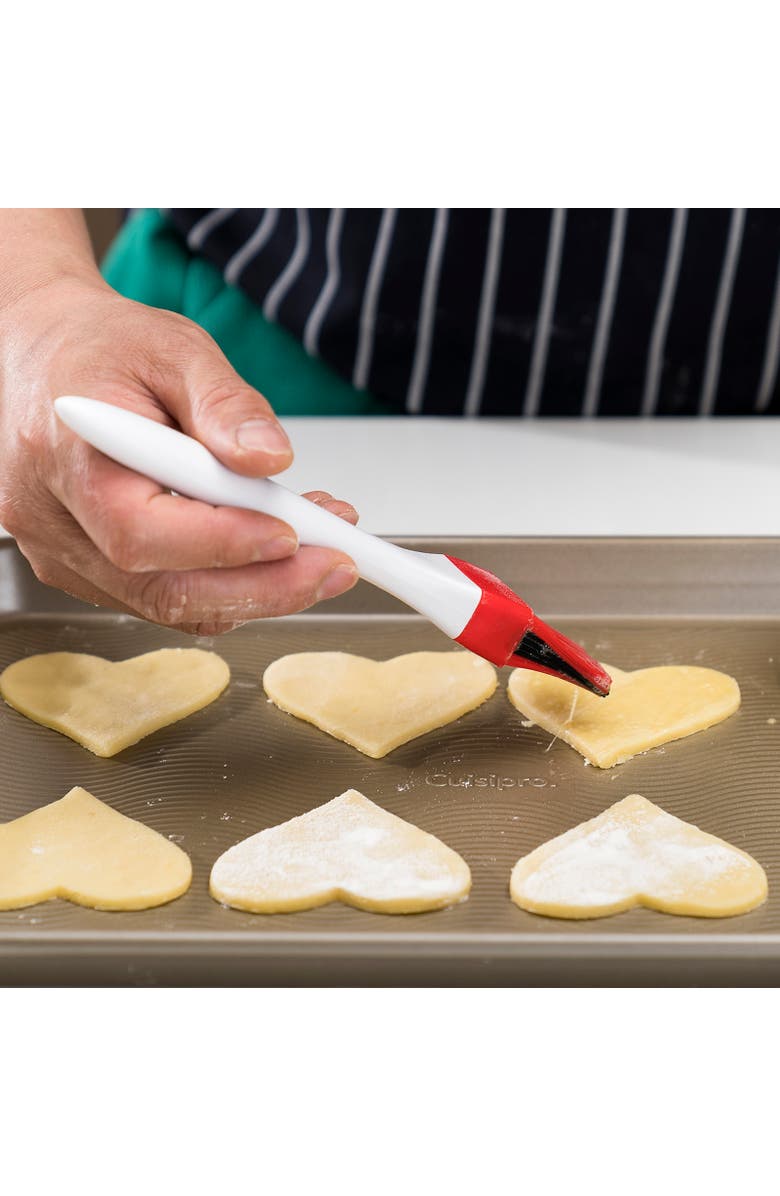 CUISIPRO Silicone Basting Brush, 8-Inch, Alternate, color, White