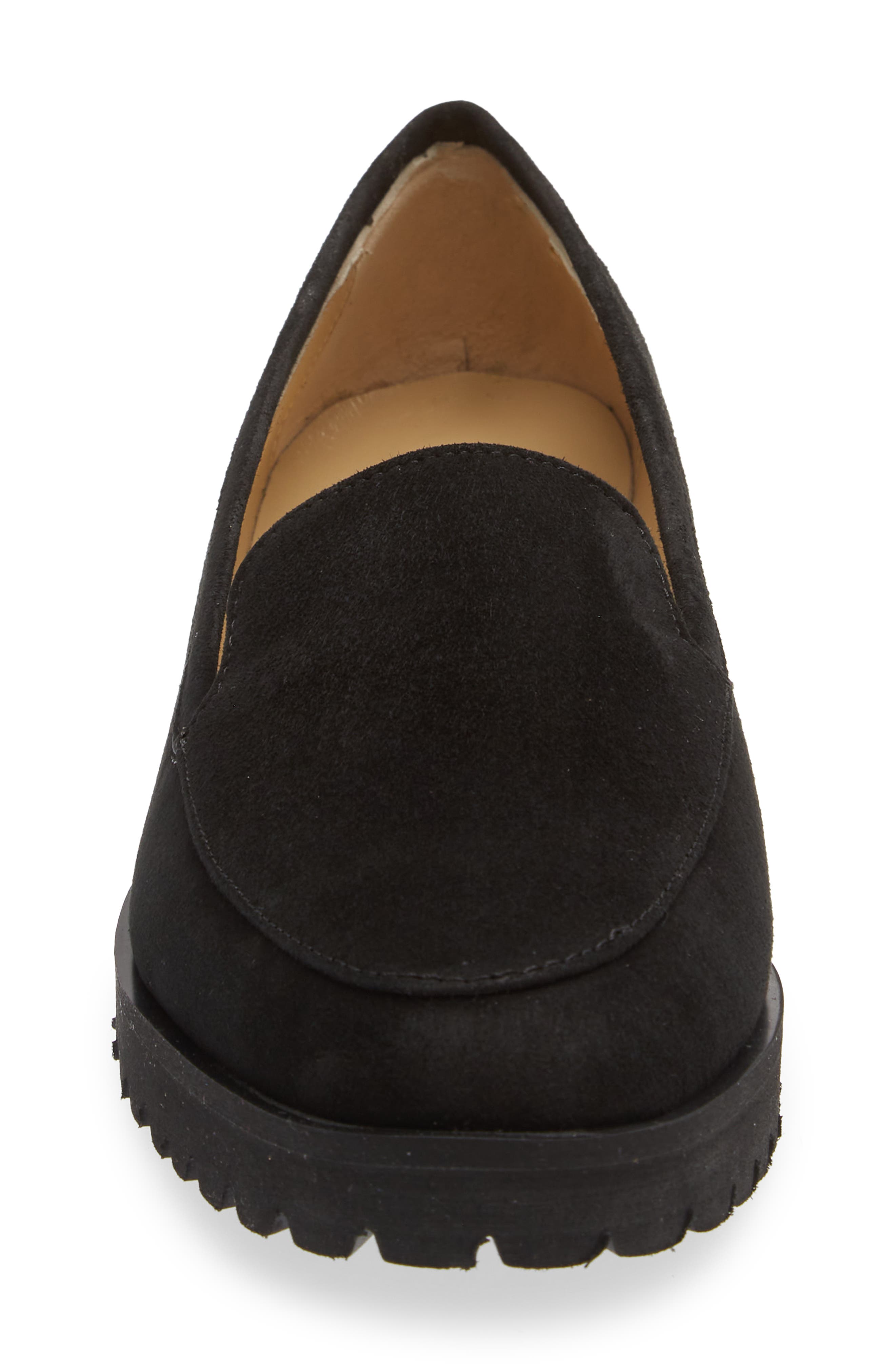 Carro Loafers, Alternate, color, BLACK SUEDE