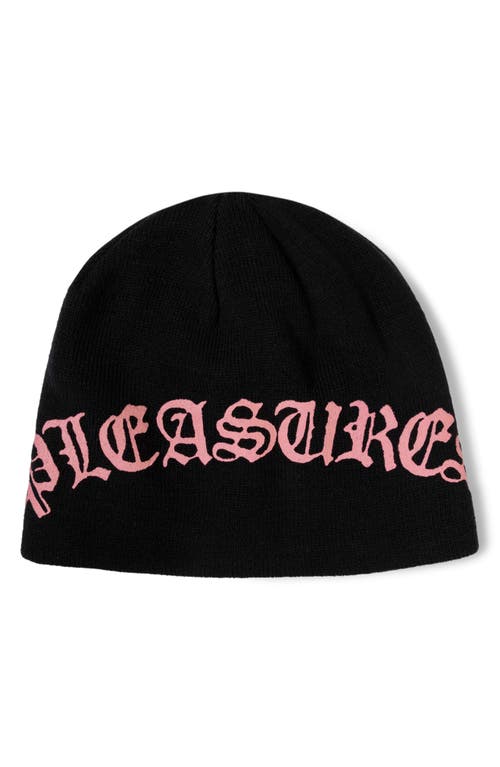 Pleasures Old E Skully Beanie In Black