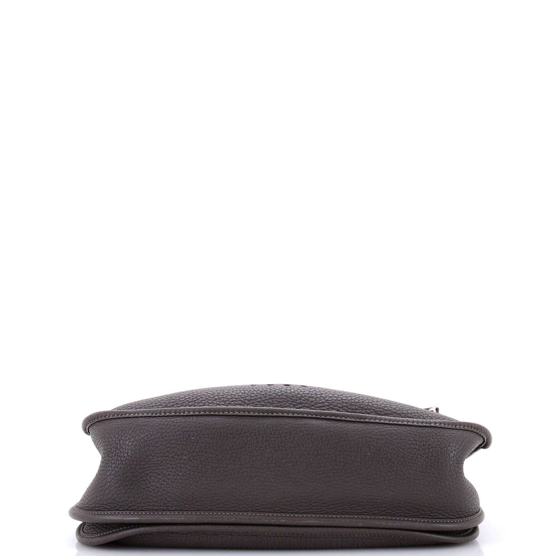 Pre-Owned Hermes Evelyne Bag Gen III Clemence PM, Alternate, color, Graphite