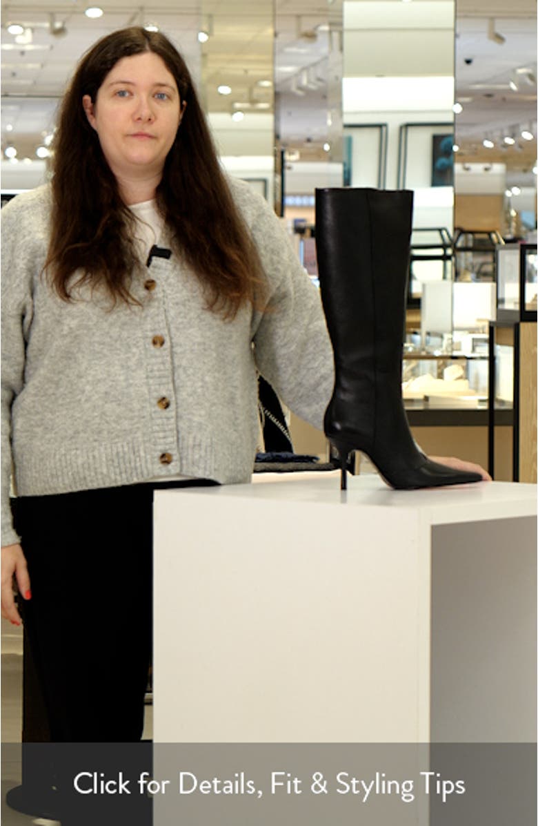 Raffaela Up Stiletto Pointed Toe Knee High Boot, sales video thumbnail