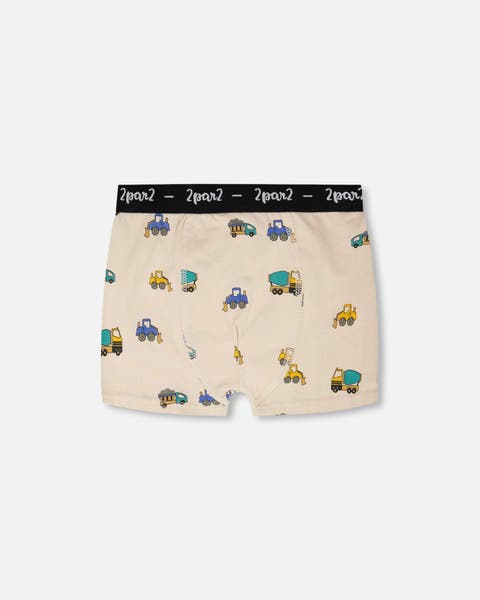 Organic Cotton Truck Elastic Waist Boxer (Toddler, Little Kid & Big Kid)