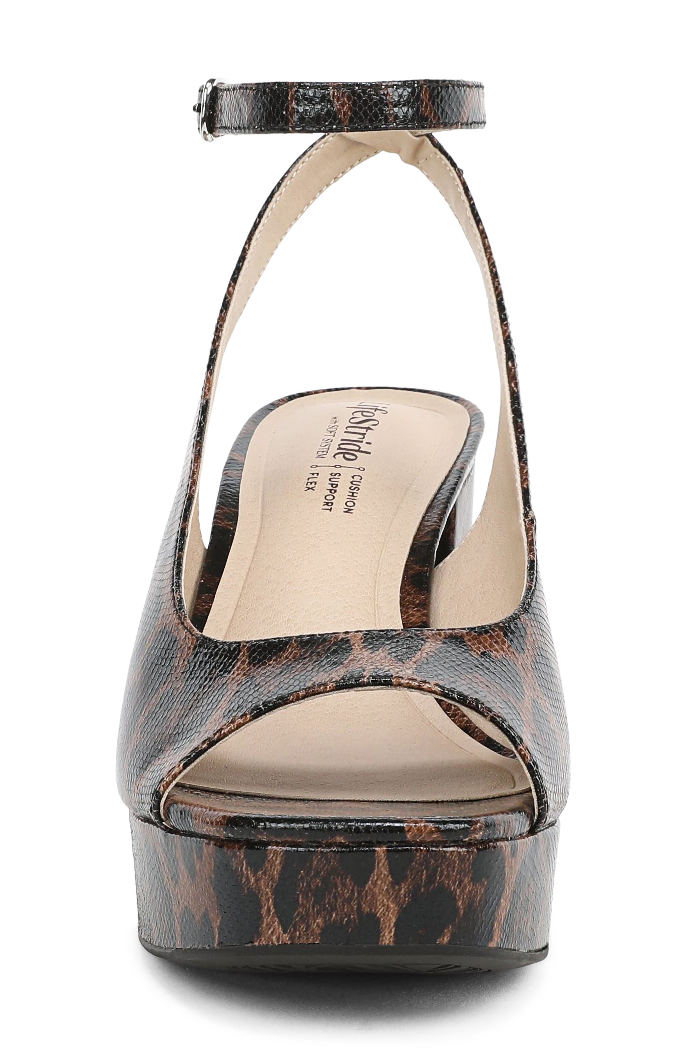 Aliyah Ankle Strap Platform Sandal, Alternate, color, BROWN