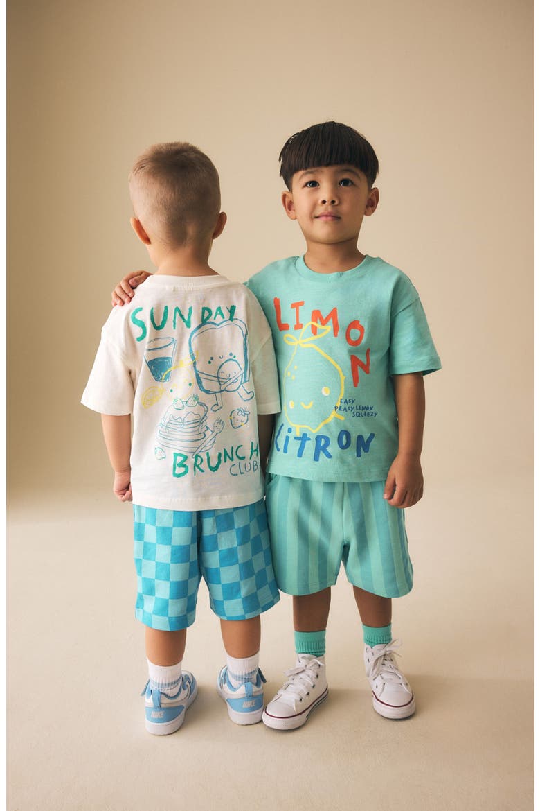 Kids' Graphic T-Shirts & Shorts 4-Pack, Alternate, color, GREEN
