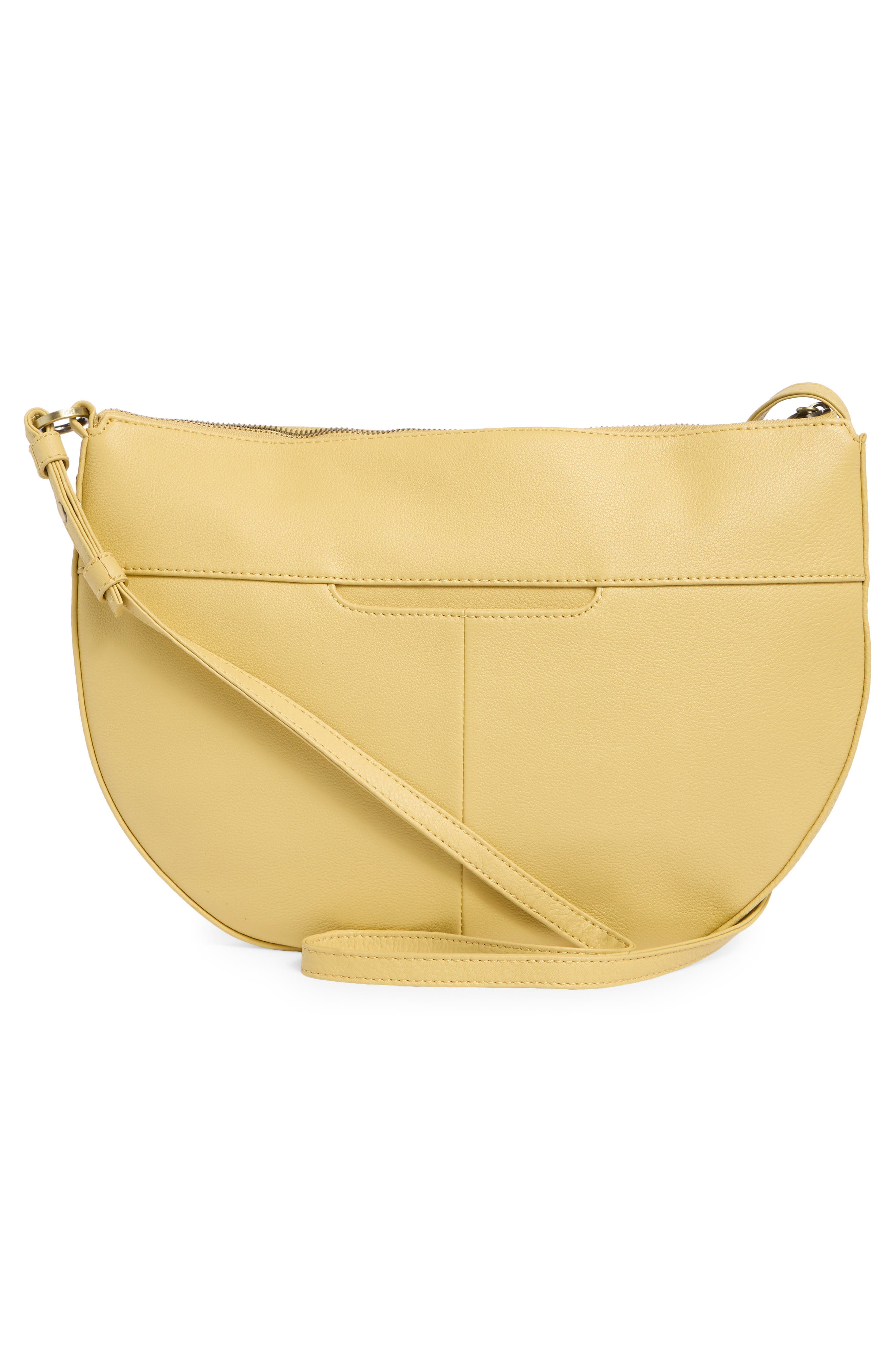 HOBO Cosmo Leather Shoulder Bag, Alternate, color, Flax