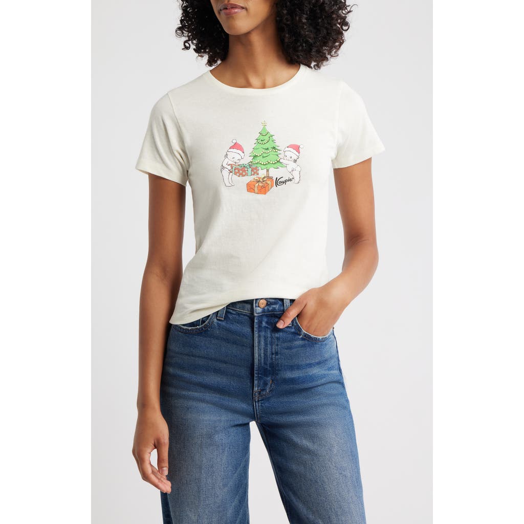Golden Hour Kewpie® Christmas Tree Cotton Graphic T-shirt In White