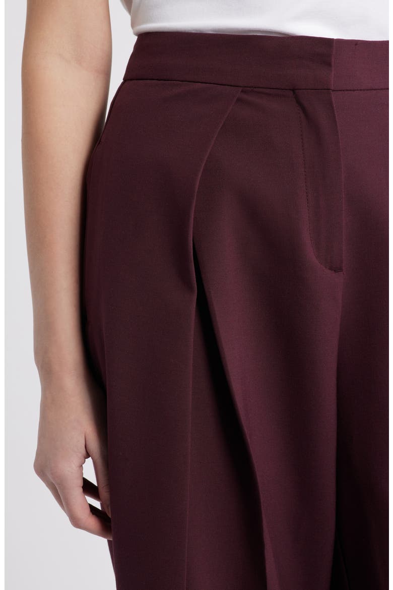 Laura Pleated Wide Leg Pants, Alternate, color, MAROON