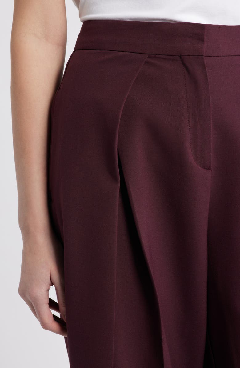 MANGO Laura Pleated Wide Leg Pants, Alternate, color, Maroon