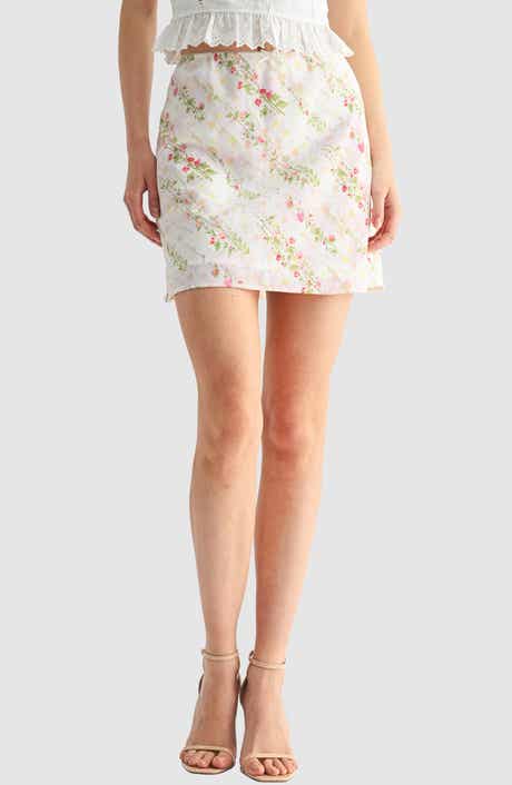All in Favor Floral Print Miniskirt