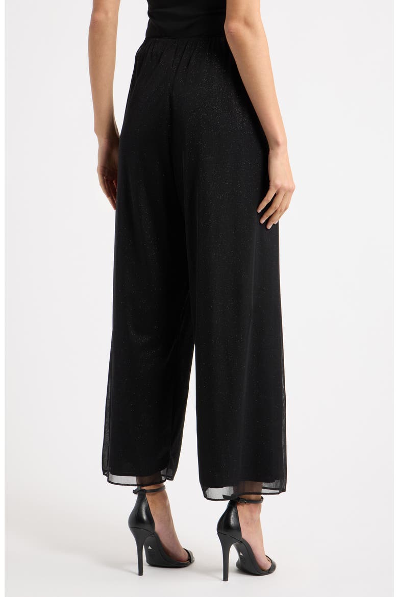 Glitter Mesh Straight Leg Pants, Main, color, BLACK