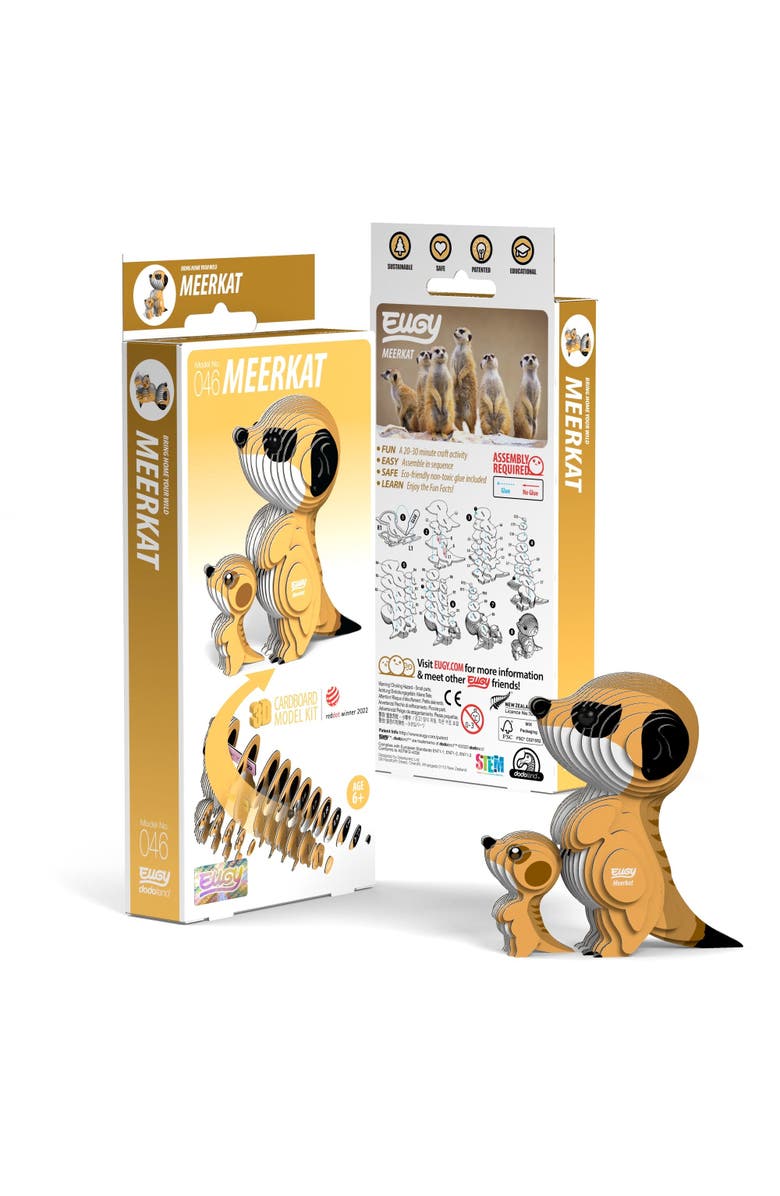 Eugy Puzzles Meerkat 3D Puzzle, Main, color, NO COLOR