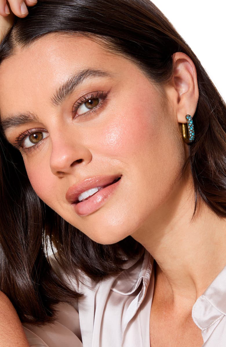 Kurt Geiger London Oval Pavé Hoop Earrings, Alternate, color, 